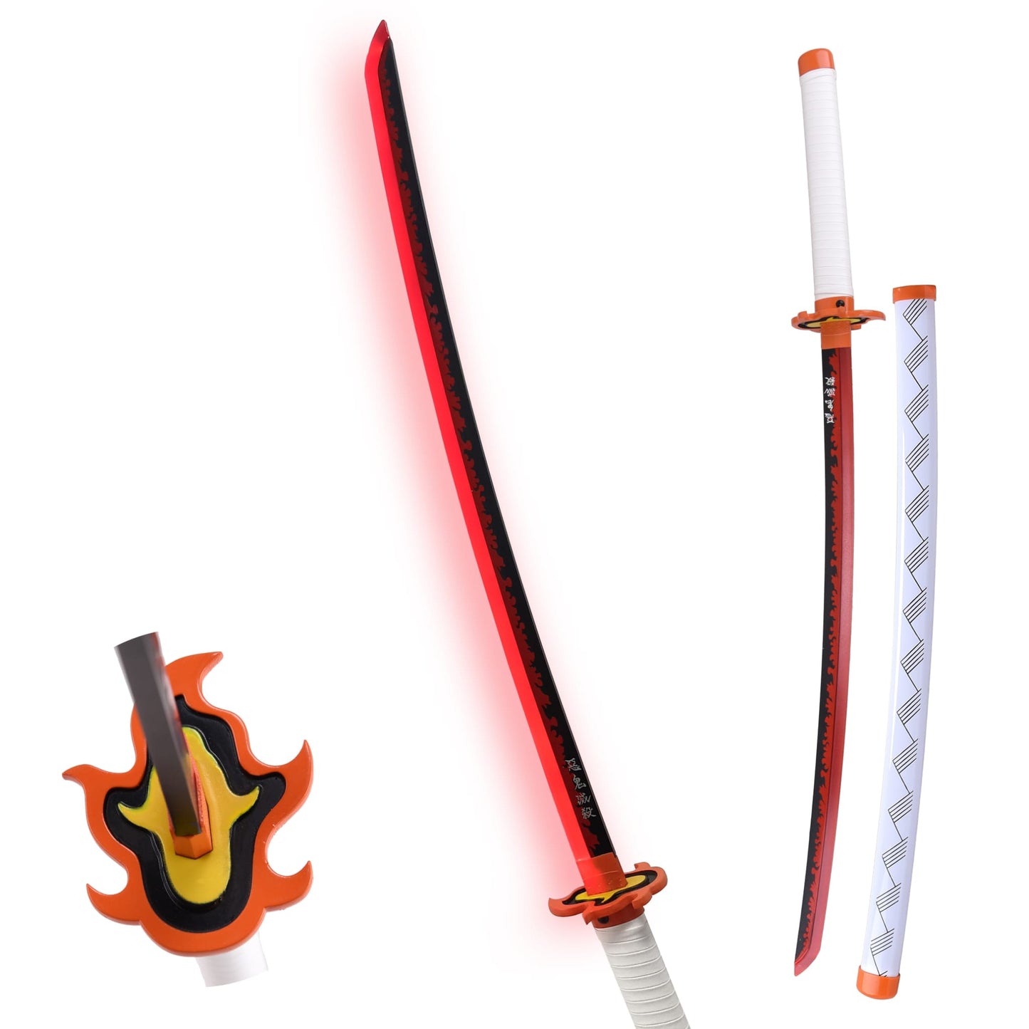 Demon Slayer Kyojuro Rengoku Metal Katana LED Sword