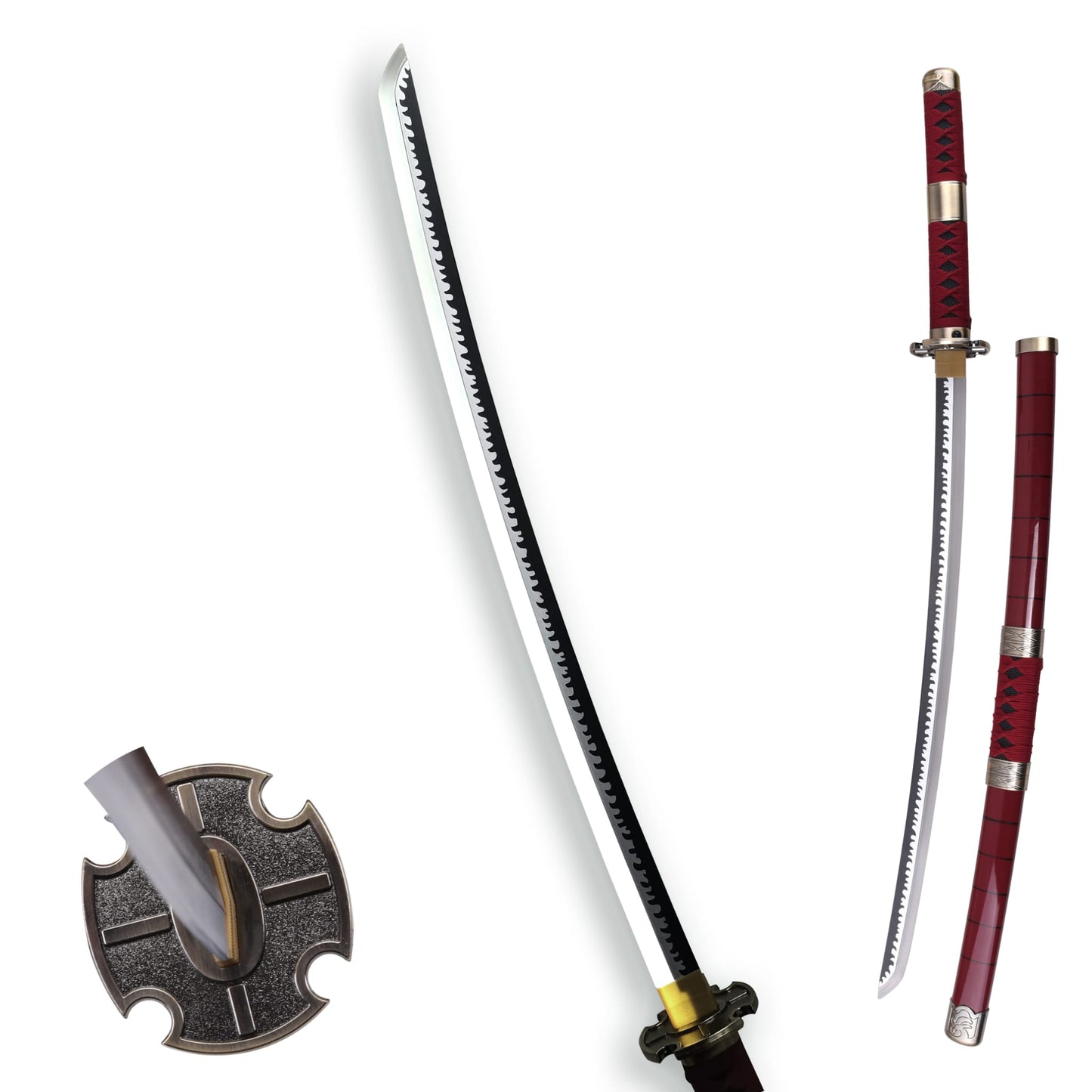 One Piece Roronoa Zoro Sandai Kitetsu Metal Katana LED Sword