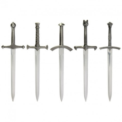 Game of Thrones 5 Piece Silver Letter Opener Set