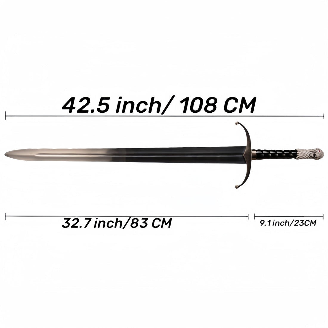 Game of Thrones Jon Snow Direwolf Sword with Plaque & Sheath Exclusive Edition