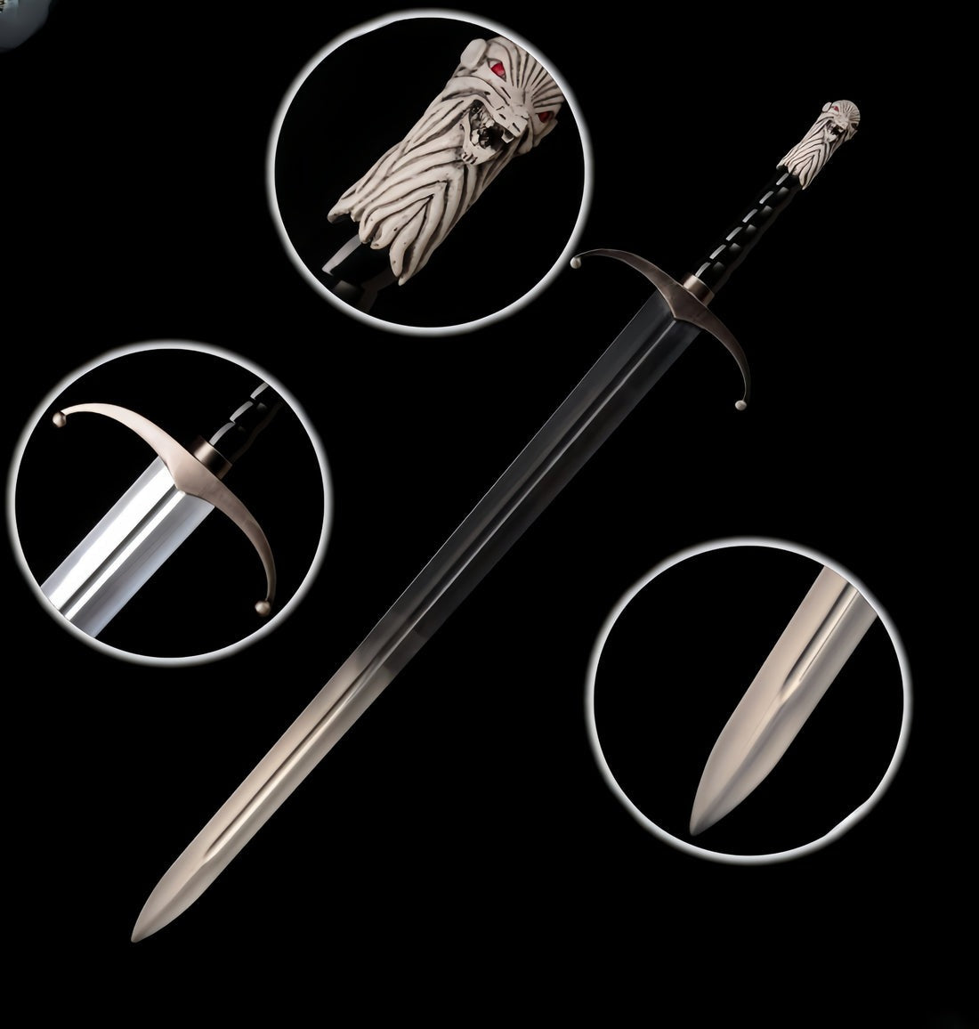 Game of Thrones Jon Snow Direwolf Sword with Plaque & Sheath Exclusive Edition