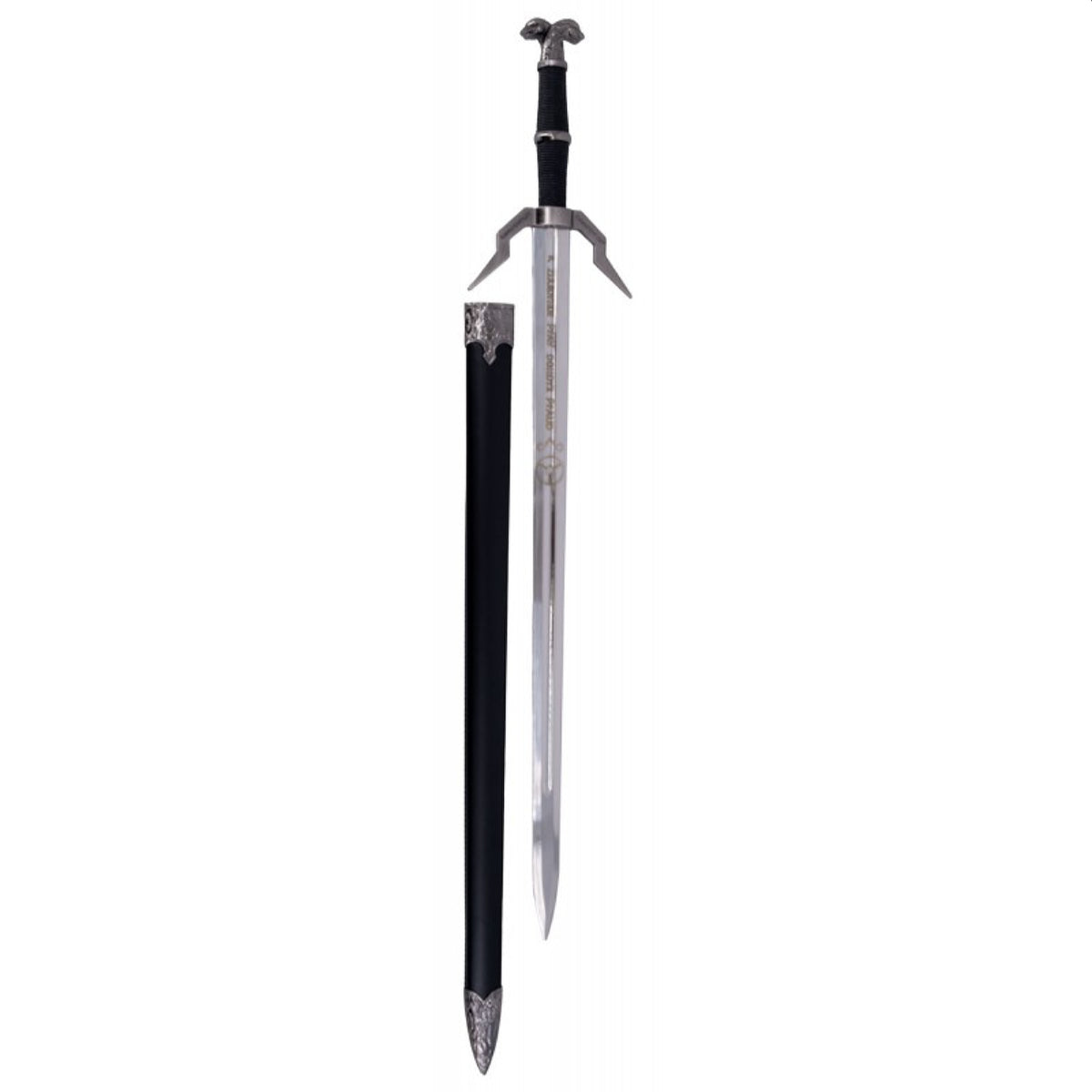 The Witcher 3 Geralt's Silver Medium Sword Diagonal Guard Metal Sword