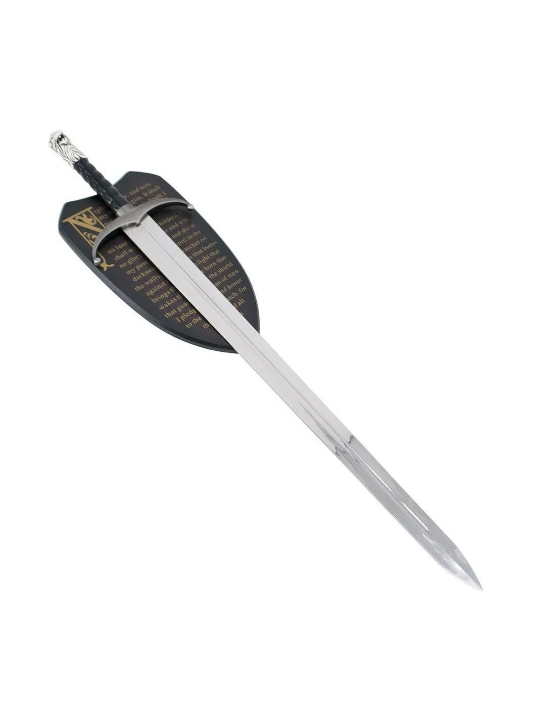 Game of Thrones Jon Snow Direwolf Metal Sword with Plaque