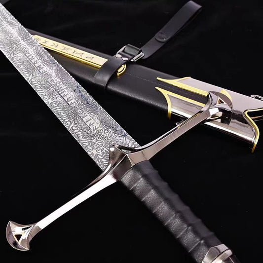 Lord of the Rings Sword of King Elessar Aragorn Anduril Metal Sword With Wall Plaque Exclusive Editon
