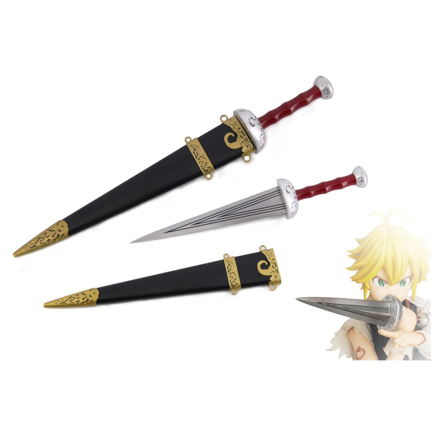 Seven Deadly Sins Meliodas' Gladius Liz's Sword Metal Sword