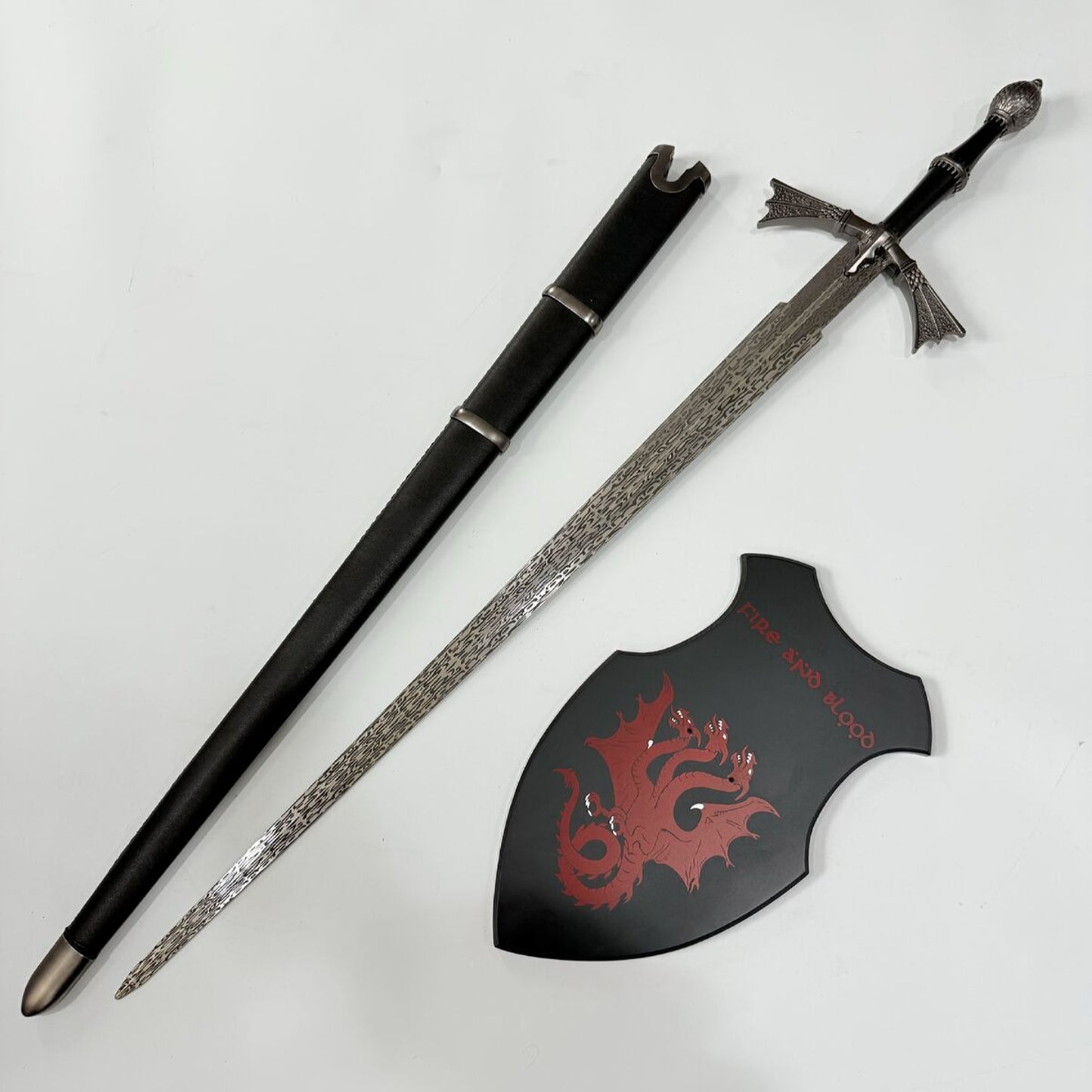 House of Dragon Dark Sister Sword of Daemon Targaryen Metal Sword with Plaque and Sheath