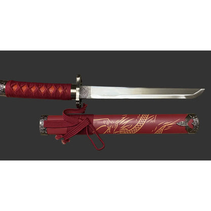 Dragon Red 440 Steel Samurai Sword Katana Set of 3
