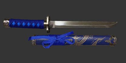 Dragon Blue 440 Steel Samurai Sword Katana Set of 3