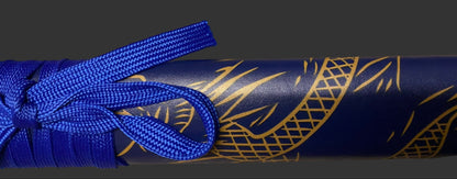 Dragon Blue 440 Steel Samurai Sword Katana Set of 3