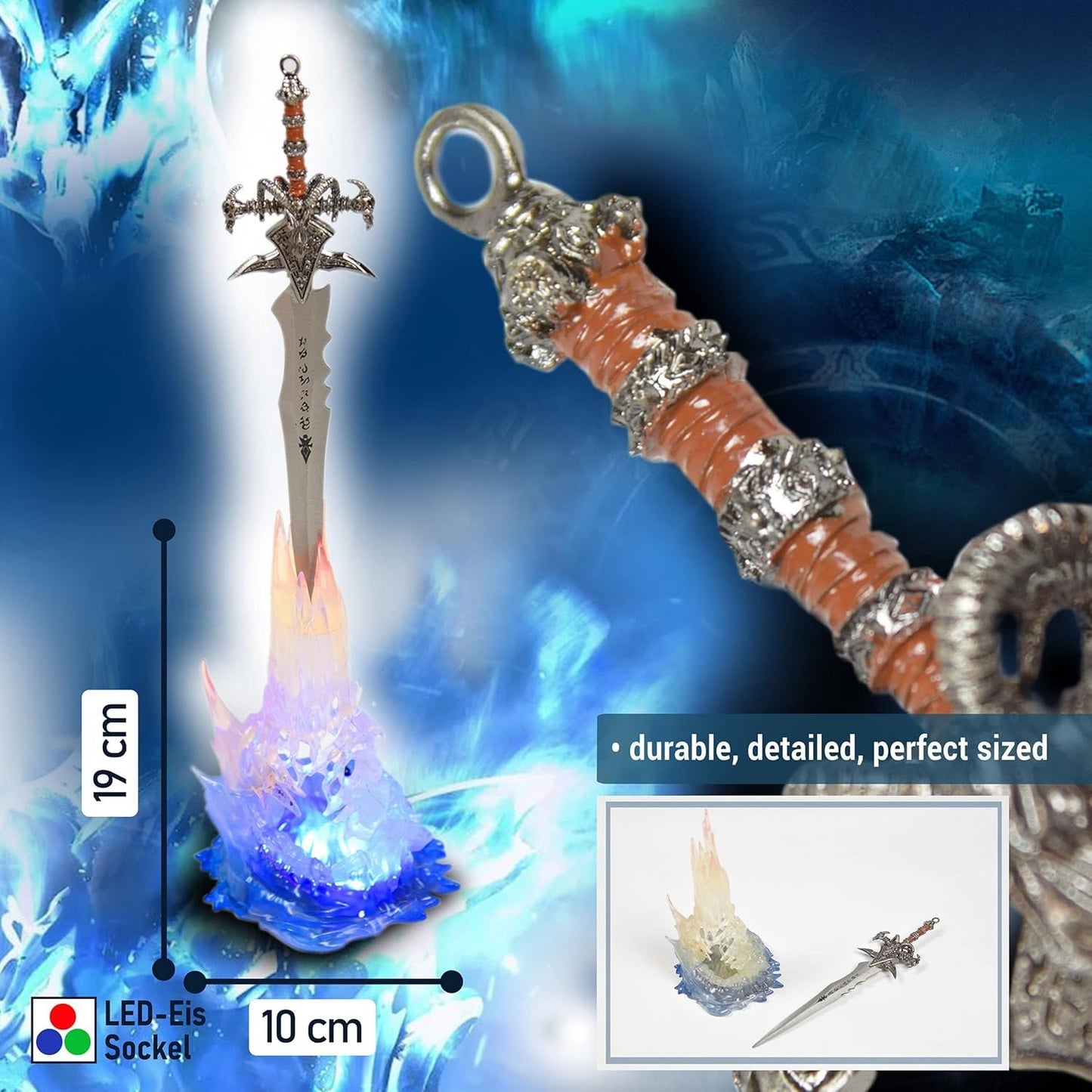 World of Warcraft Frostmourne Runeblade Style Letter Opener With LED Base