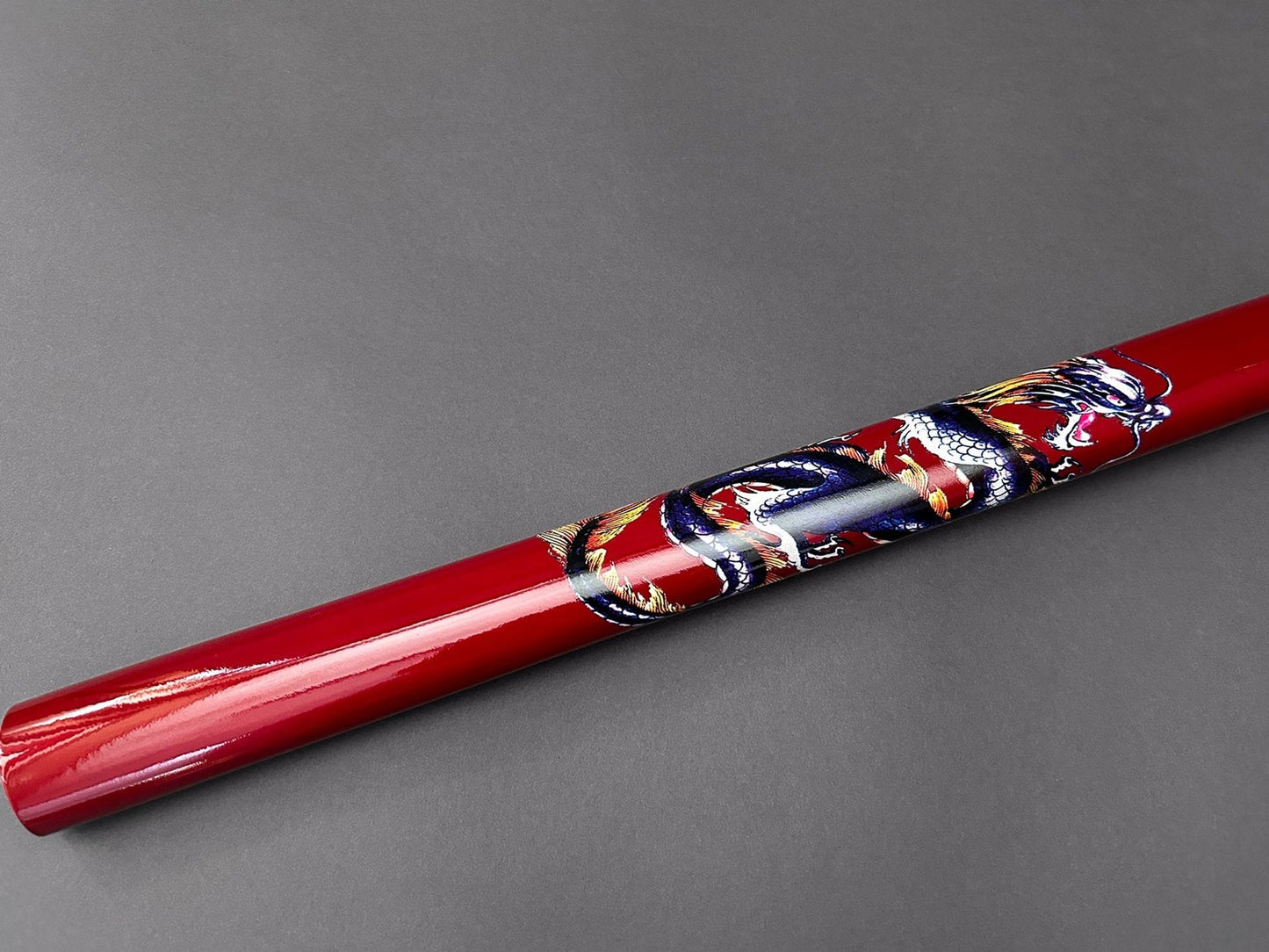 Red Blue Purple Dragon Samurai Metal Katana Sword
