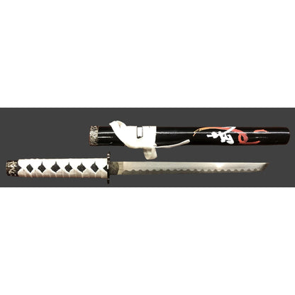 Black & White Steel Samurai Katana Set of 3