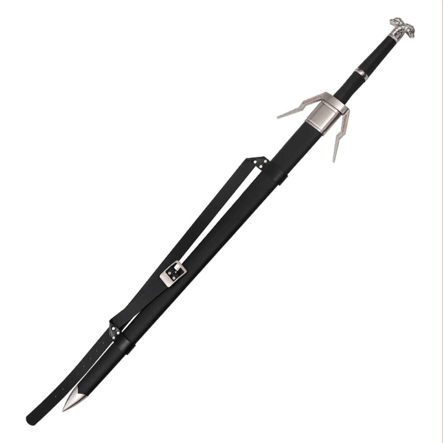 The Witcher 3 Geralt's Silver Sword Diagonal Guard Damascus Metal Sword