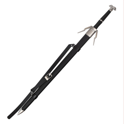 The Witcher 3 Geralt's Silver Sword Diagonal Guard Damascus Metal Sword