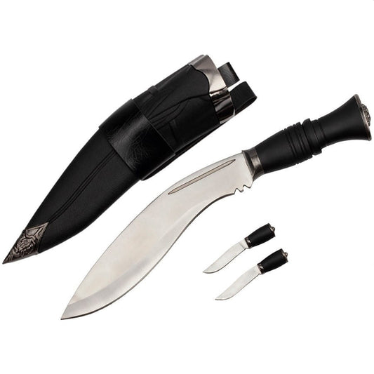 Kukri Large Dagger Metal Machete 3 Piece