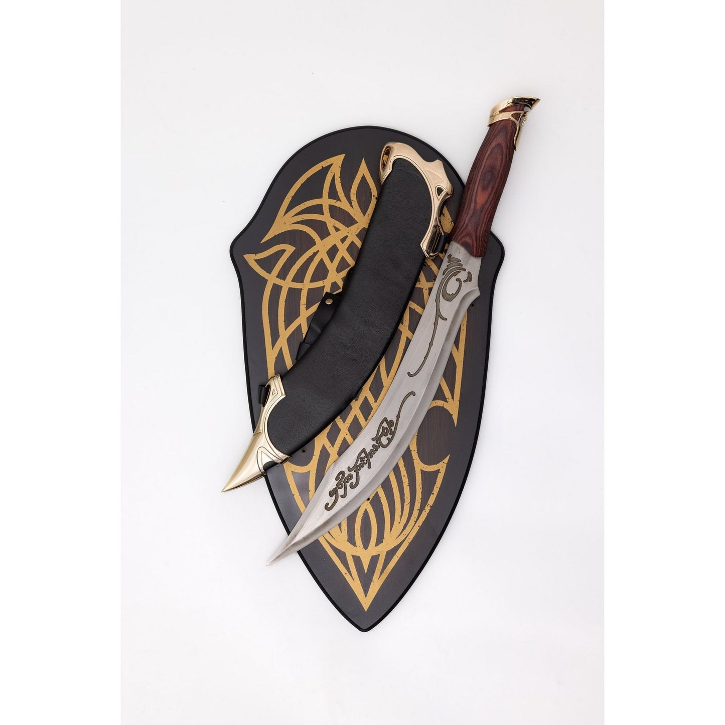 Lord of the Rings Aragorn Elven Angrist Metal Sword of the Ranger With Plaque