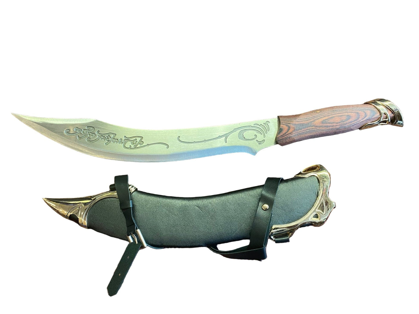 Lord of the Rings Aragorn Elven Angrist Metal Sword of the Ranger With Plaque
