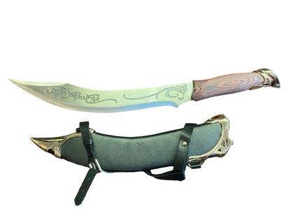 Lord of the Rings Aragorn Elven Angrist Metal Sword of the Ranger With Plaque