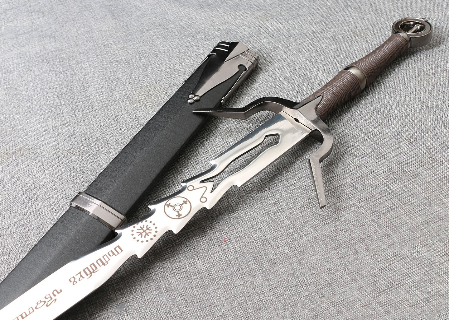 Witcher IV Ciri's Metal Sword with Back Scabbard & Sheath