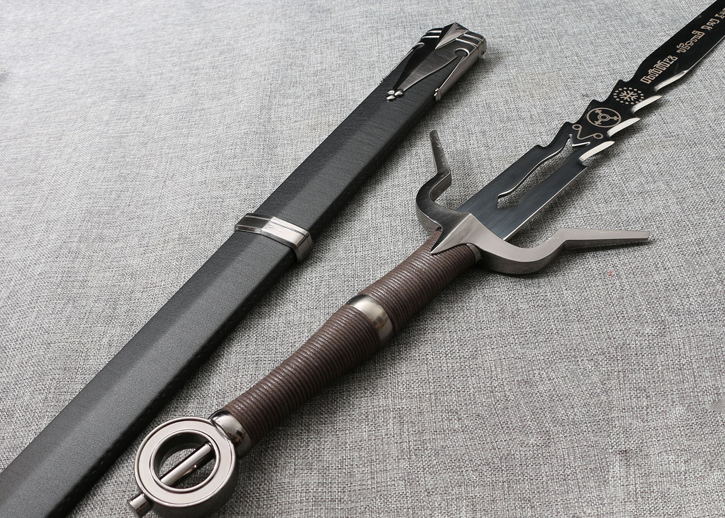 Witcher IV Ciri's Metal Sword with Back Scabbard & Sheath