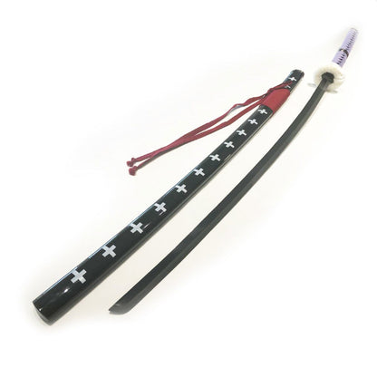 One Piece Sword Trafalgar Law Kikoku Cursed Metal Katana Sword Purple Handle XL - 140cm