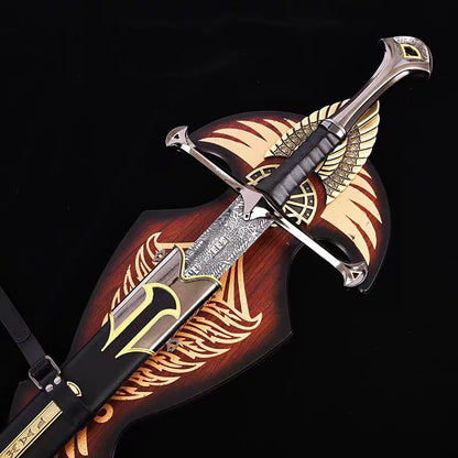 Lord of the Rings Sword of King Elessar Aragorn Anduril Metal Sword With Wall Plaque Exclusive Editon