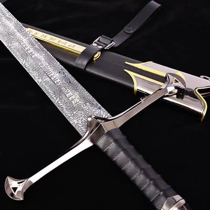 Lord of the Rings Sword of King Elessar Aragorn Anduril Metal Sword With Wall Plaque Exclusive Editon