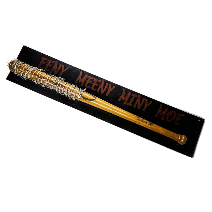 The Walking Dead Negan Lucille Barb Wire Baseball Bat with Plaque ...